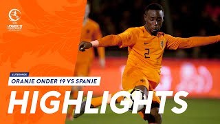 Highlights Oranje onder 19  Spanje 26032019 EK 2019kwalificatie [upl. by Eiznekcm739]