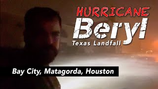 July 8 2024  Hurricane Beryl Bashes Texas Coast with Deadly Force  Matagorda  Bay City  Houston [upl. by Wood]