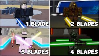 Which Saber Blade Count is BEST 1 2 3 or 4  Saber Showdown on Roblox [upl. by Elisha]