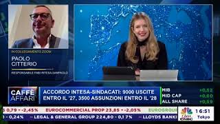 RICAMBIO GENERAZIONALE IN INTESA SANPAOLO PAOLO CITTERIO A CLASS CNBC [upl. by Ros]