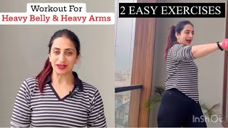 Easy Exercise To Get Flat Belly And Slim Arms  By Nisha Arora [upl. by Rozelle]