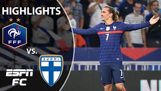 Antoine Griezmann at the double as France fends off Finland  UEFA WCQ Highlights  ESPN FC [upl. by Rozalin]