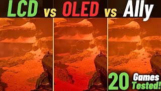 Steam Deck LCD vs OLED vs Ally  Ultimate Performance Test [upl. by Adnilab600]