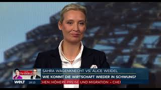 Das Duell Teil 1 DrAlice Weidel AfD gegen Sarah Wagenknecht BSW [upl. by Alleris141]