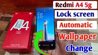 Redmi A4 5g me automatic change wallpaper setting how to turn onoff lock screen wallpaper Redmi A4 [upl. by Amund]