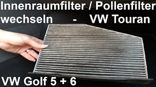 Innenraumfilter  Pollenfilter wechseln  VW Touran  VW Golf 5  6 [upl. by Maia218]