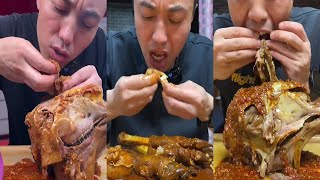 ASMR MUKKBANG  SPICY NOODLES BOILED EGG BRAISED PORK BELLY SPICY SEAFOOD FRIED CHICKEN 92 [upl. by Helsa]