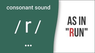 Consonant Sound  r  as in quotrunquot American English Pronunciation [upl. by Oneida565]