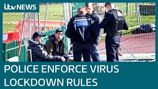 Police enforce UK Governments coronavirus lockdown rules  ITV News [upl. by Elocal]