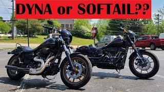 Dyna Low Rider S 110 Twin Cam VS Softail Low Rider S M8 [upl. by Arick]