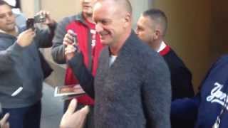 Singer Sting leaving and signing autographs outside Today Show in New York [upl. by Arretahs]