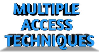 MULTIPLE ACCESS TECHNIQUES  FDMA  TDMA  CDMA [upl. by Nohsad]