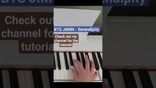 BTS JIMIN  Serendipity shorts bts serendipity pianotutorial [upl. by Htebsil]