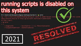 ✅How To Fix Error PS1 Can Not Be Loaded Because Running Scripts Is Disabled On This System SOLVED [upl. by Atterol]