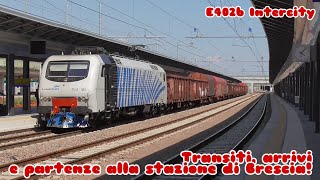 Transiti arrivi e partenze alla stazione di Brescia [upl. by Sillig849]