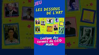 jeu LEXIQUE ce1d maths 🎮 LES DESSOUS DE LART [upl. by Trakas]