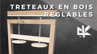 Fabrication de Tréteaux en bois réglables [upl. by Hume]