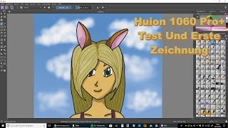 1080p60FPSHuion 1060Pro Test Und Erste Zeichnung [upl. by Cathyleen]