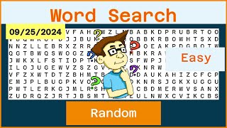 Word Search Easy  Random  09252024 [upl. by Weisbrodt]