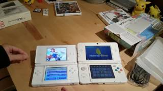 Unboxing and comparing Nintendo New 3DS and DS Lite [upl. by Eelrac]