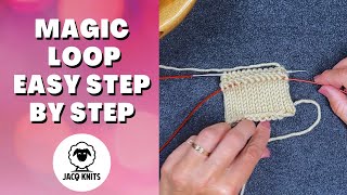 How to knit in the round with Magic Loop Simple step by step instructions [upl. by Esenahs]