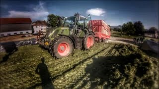 Fendt 516 Cabview mit Pöttinger Ladewagen am Grashäckseln [upl. by Drogin]