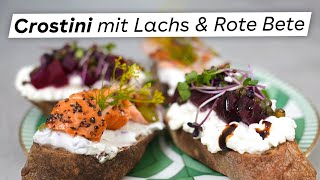 Zwei CrostiniVariationen Gesundes Abendbrot ohne Kochen [upl. by Behn910]