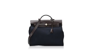 Hermes Toile Herbag Zip 39 GM Bleu Indigo [upl. by Kcirdlek]