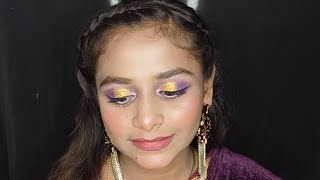 golden and purple eyes makeup video youtubevideo makeuplook makeupartist makeupbyme [upl. by Erlinna]