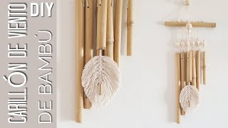 DIY COMO HACER UN CARILLÓN DE VIENTO DE BAMBÚ FÁCIL  CAMPANA DE VIENTO FÁCIL  BAMBOO WIND CHIME [upl. by Aydiv528]