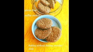 Coffee Cookies Without Egg Butter Baking Powder Soda 4Ingredient GlutenFree Biscuits [upl. by Jorry]