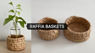 DIY Coiled Basket using Raffia [upl. by Neerihs]