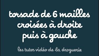 Torsade de 6 mailles croisees à droite puis à gauche [upl. by Elayne]