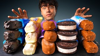 ASMR CANDY ICE CREAM BARS MILKA OREO SNICKERS BOUNTY CHOCOLATE DESSERT MUKBANG EATING SOUNDS [upl. by Siberson]