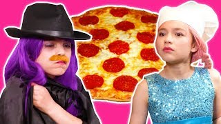 PRINCESS PIZZA PARTY 🍕 Malice Pranks Lilliana With Cheese  Princesses In Real Life  Kiddyzuzaa [upl. by Matthaeus]