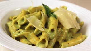 Saffron Garganelli in Pesto Sauce  Sanjeev Kapoor Khazana [upl. by Brucie]