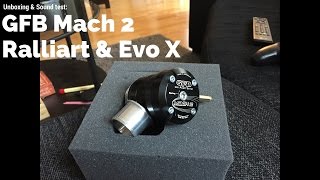 Unboxing amp sound GFB Mach 2 blow off valve BOV Lancer Ralliart amp Evo X [upl. by Ativel]