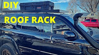 How To Build A Custom Roof Rack With Aluminum Extrusion on a budget Wasatch Moto Overland [upl. by Murrell]