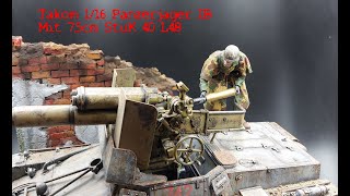 Takom 116 Panzerjager IB Mit 75cm  Figure Painting [upl. by Hyrup145]