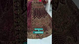 viral mahroon colour handmade bridal lehenga 👌✨lehenga trending fashion viralvideo shots [upl. by Akeimat254]