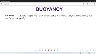 Buoyancy Numerical problem03 Submerged stone [upl. by Salomo]