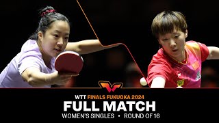 FULL MATCH  Shin Yubin vs Wang Manyu  WS R16  WTTFukuoka 2024 [upl. by Atterol]