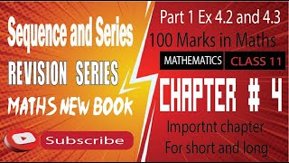 Chapter 4 xi maths ex 42 and ex43 Revision  Part 1  Sequence and series [upl. by Atteras]