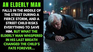 Street Boy Faces a Furious Storm to Save an Old Man Lying on the Ground But What the Old Man [upl. by Necyrb]