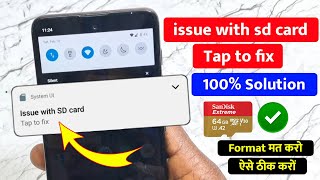 Solved issue with sd card tap to fix without format problem  issue with sd card tap to fix android [upl. by Kiki]