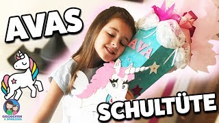 Avas Schultüte zur Einschulung🎉 Ava packt ihre Schultüte aus was ist da alles drin [upl. by Reinhold391]