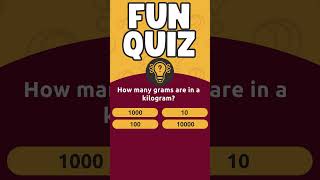 How many grams are in a kilogram physics weight quiz knowledge quiztime viralshort [upl. by Hpeseoj553]