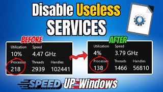 Disable Unnecessary SERVICES With ONE CLICK  Make Windows 🚀FASTER [upl. by Nahsar]