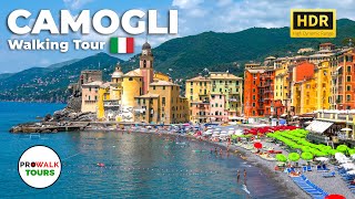 Camogli Walking Tour  Italian Riviera  4K 60fps HDR with Captions [upl. by Nodyarg]