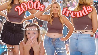 millennial tries gen z trends that came back to haunt us low rise jeans belly chains amp MORE [upl. by Elburr]